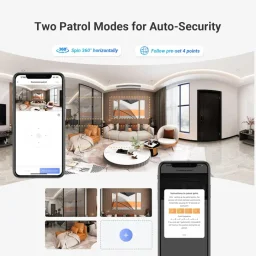 كاميرا EZVIZ H7C بعدستين مع حركة أفقية وعمودية Wi-Fi بدقة 2K ورؤية بانورامية 360 درجة مع دعم بطاقة MicroSD EZVIZ H7c Dual 2K+ + 2K+ (4MP+4MP) Dual-Lens Pan & Tilt Wi-Fi Camera