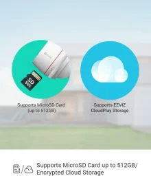 كاميرا مراقبة خارجية EZVIZ H3c بدقة 3 ميجابكسل 2K تعمل بالواي فاي للمنزل EZVIZ H3c 2K (3MP) Outdoor Wi-Fi Security Camera