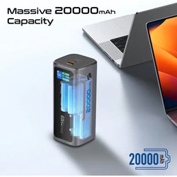 باور بانك من PROMATE بقوة 130W وسعة 20000 الف ملي امب PROMATE Titan-130W Power Bank – 20000mAh