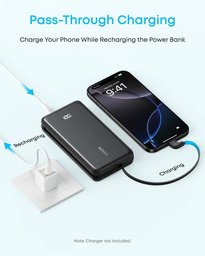 باور بانك Anker Zolo 20000mAh شحن سريع 22.5W مع كيبل USB-C مدمج - A110E Anker Power Bank 20000mAh 22.5W