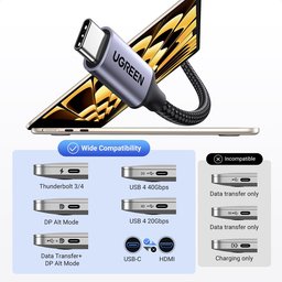 كابل UGREEN من USB-C إلى HDMI بدقة 4K وتردد 60 هرتز UGREEN 4K@60Hz USB C to HDMI Cable