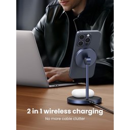 حامل شاحن لاسلكي مغناطيسي 2 في 1 من UGREEN UGREEN 2-in-1 Wireless Charger