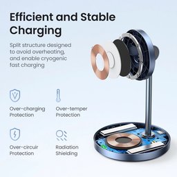 حامل شاحن لاسلكي مغناطيسي 2 في 1 من UGREEN UGREEN 2-in-1 Wireless Charger