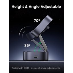 شاحن لاسلكي قابل للطي من UGREEN، حامل شحن سريع 2 في 1 بتقنية MagSafe وقوة 15 واط (معيار Qi) UGREEN Foldable Wireless Charger, Qi15W 2 in 1 Magsafe Fast Charging Stand