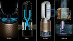 دايسون لتنقية وترطيب وتبريد الهواء PH05 Dyson Air Humidify+Cool Purifier PH05