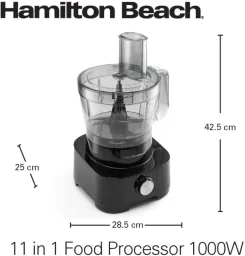 محضر الطعام من Hamilton Beach – 11 وظيفة، 1000 واط Hamilton Beach 11 IN 1 FOOD PROCESSOR 1000W