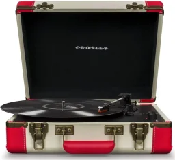 كروسلي مشغل أسطوانات بلوتوث فاخر Executive – أحمر Crosley Bluetooth  Deluxe Executive  - Red