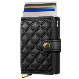 محفظة صغيرة سيكريد بنقشة ماسية بارزة – لون أسود Secrid Miniwallet Emboss
Diamond MEd-Black+