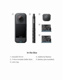 مجموعة إنستا 360 X4 إير للمبتدئين - اللون الأسود Insta360 X4 Air Starter Bundle - Black