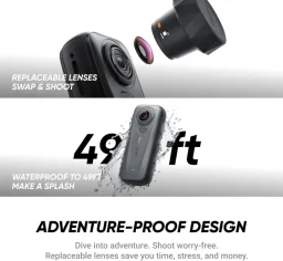 مجموعة إنستا 360 X4 إير للمبتدئين - اللون الأسود Insta360 X4 Air Starter Bundle - Black