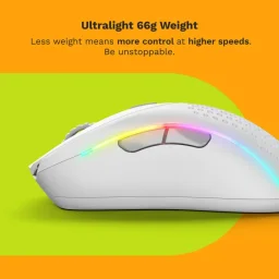 ماوس الألعاب اللاسلكي جلوريوس موديل دي 2 (Model D 2) مع إضاءة RGB - لون أبيض مطفي Glorious Model D 2 Wireless RGB Gaming Mouse - Matte White