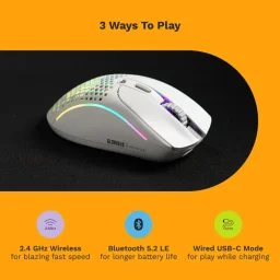 ماوس الألعاب اللاسلكي جلوريوس موديل دي 2 (Model D 2) مع إضاءة RGB - لون أبيض مطفي Glorious Model D 2 Wireless RGB Gaming Mouse - Matte White
