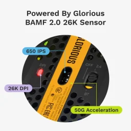 ماوس الألعاب اللاسلكي جلوريوس موديل أو 2 ميني (Model O 2 Mini) - لون أسود مطفي Glorious Model O 2 Mini Wireless Gaming Mouse - Matte Black