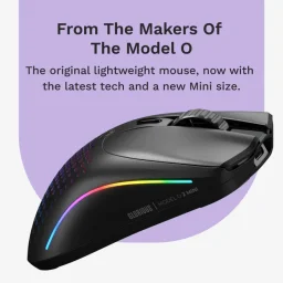 ماوس الألعاب اللاسلكي جلوريوس موديل أو 2 ميني (Model O 2 Mini) - لون أسود مطفي Glorious Model O 2 Mini Wireless Gaming Mouse - Matte Black