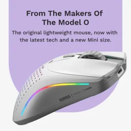 ماوس الألعاب اللاسلكي جلوريوس موديل أو 2 ميني (Model O 2 Mini) - لون أبيض مطفي Glorious Model O 2 Mini Wireless Gaming Mouse - Matte White