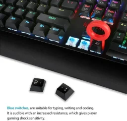 كيبورد ريدراغون ميكانيكي K557RGB Redragon RGB Mechanical Keyboard K557RGB