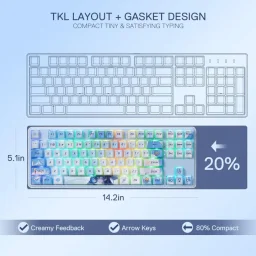 كيبورد ريدراغون ميكانيكي K707AK-RGB-PRO ثلاثي الأوضاع 87 مفتاح Redragon 87 TKL Mechanical Keyboard Tri-Mode K707AK-RGB-PRO