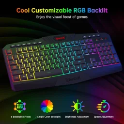 حزمة ريدراغون (كيبورد + ماوس + سماعة رأس + بساط ماوس) S101-BA-3 Redragon KB+Mouse+Headset+Mousepad Combo S101-BA-3