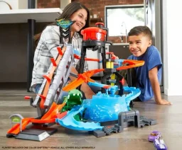 مجموعة ألعاب غسيل سيارات ألترا غيتور من هوت ويلز Hot Wheels Ultra Gator Car Wash Playset