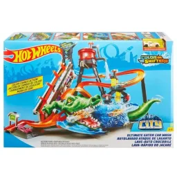 مجموعة ألعاب غسيل سيارات ألترا غيتور من هوت ويلز Hot Wheels Ultra Gator Car Wash Playset