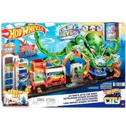 مجموعة ألعاب مغسلة سيارات الأخطبوط العملاق من هوت ويلز سيتي Hot Wheels City Ultra Octopus Car Wash Playset