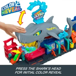 مجموعة لعب مدينة هوت ويلز "غسيل سيارات القرش" Hot Wheels City Shark Car Wash Playset