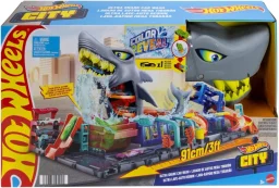 مجموعة لعب مدينة هوت ويلز "غسيل سيارات القرش" Hot Wheels City Shark Car Wash Playset