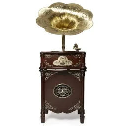 طقم جهاز جيراموفون وتشغيل أسطوانات "إم جي آي" (MJI J2013) مكون من 3 قطع MJI J2013 Gramophone Turntable 3 Pcs Set