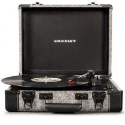 مشغل أسطوانات "كروسلي" ديلوكس التنفيذي مع خاصية إرسال البلوتوث - لون دخاني Crosley Bluetooth Out Deluxe Executive Turntable - Smoke