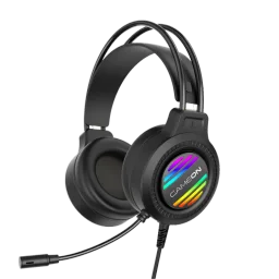 سماعة الألعاب "جيم أون ريفن سترايك" (GAMEON GOT100 Ravenstrike) بإضاءة RGB - لون أسود GAMEON GOT100 Ravenstrike RGB Gaming Headset - Black