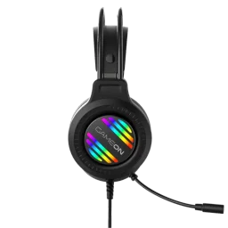 سماعة الألعاب "جيم أون ريفن سترايك" (GAMEON GOT100 Ravenstrike) بإضاءة RGB - لون أسود GAMEON GOT100 Ravenstrike RGB Gaming Headset - Black