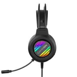 سماعة الألعاب "جيم أون ريفن سترايك" (GAMEON GOT100 Ravenstrike) بإضاءة RGB - لون أسود GAMEON GOT100 Ravenstrike RGB Gaming Headset - Black