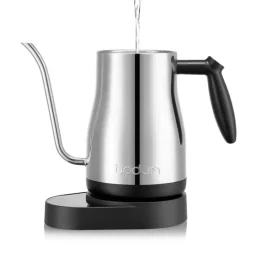 غلاية "بودوم بيسترو" كهربائية بعنق منحني  سعة 1 لتر - ستانلس ستيل Bodum Bistro Electric Gooseneck Kettle 1L - Stainless Steel