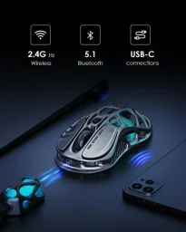 جرافاستار Mercury M1 Pro ماوس ألعاب - لون رمادي معدني GravaStar Mercury M1 Pro Gaming Mouse - Gunmetal Gray