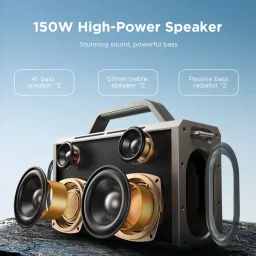 جويروم (Joyroom) مكبر صوت لاسلكي بميكروفون مزدوج من سلسلة بايز (Pies Series) موديل JR-MW03 Joyroom Pies Series Dual Mic Wireless Speaker JR-MW03