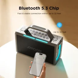 جويروم (Joyroom) مكبر صوت لاسلكي بميكروفون مزدوج من سلسلة بايز (Pies Series) موديل JR-MW03 Joyroom Pies Series Dual Mic Wireless Speaker JR-MW03