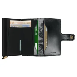 محفظة بطاقات سيكريد بريميوم ميني واليت - ستيتش فلورال أسود + Secrid Premium Miniwallet Stitch Floral Black +