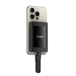 هارديسك ليكسار SL500 المحمول SSD مع مجموعة مغناطيسية 1 تيرا بايت - أسود Lexar SL500 Portable SSD with Magnetic Set 1TB - Black