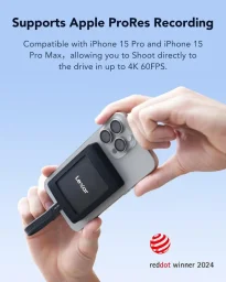 هارديسك ليكسار SL500 المحمول SSD مع مجموعة مغناطيسية 1 تيرا بايت - أسود Lexar SL500 Portable SSD with Magnetic Set 1TB - Black