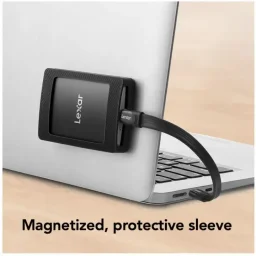 هارديسك ليكسار SL500 المحمول SSD مع مجموعة مغناطيسية 2 تيرا بايت - أسود Lexar SL500 Portable SSD with Magnetic Set 2TB - Black