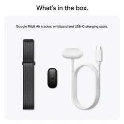 جوجل فيتبيت إير متعقب اللياقة البدنية القابل للارتداء - أسود Google Fitbit Air Wearable Fitness Tracker - Black