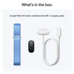 جوجل فيتبيت إير متعقب اللياقة البدنية القابل للارتداء - أزرق Google Fitbit Air Wearable Fitness Tracker - Blue