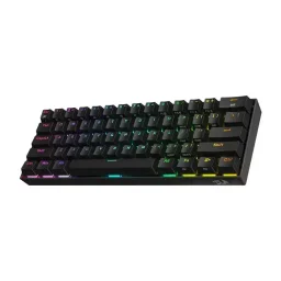 ريدراجون Draconic K530 Pro لوحة مفاتيح ألعاب ميكانيكية RGB بثلاثة أوضاع اتصال بنسبة 60% - بلاك / براون سويتش Redragon Draconic K530 Pro 60% Tri-Mode RGB Mechanical Gaming Keyboard - Black / Brown Switch