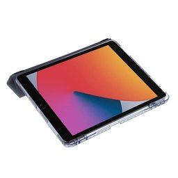 كفر دفتري ستاند ثلاثي ظهر شفاف مع مكان للقلم لجهاز iPad 9 iPad 9