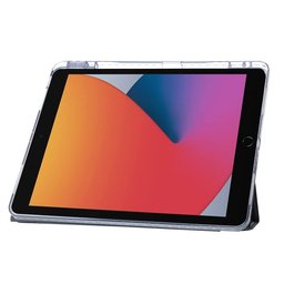 كفر دفتري ستاند ثلاثي ظهر شفاف مع مكان للقلم لجهاز iPad 9 iPad 9
