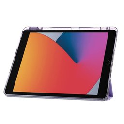 كفر دفتري ستاند ثلاثي ظهر شفاف مع مكان للقلم لجهاز iPad 9 iPad 9