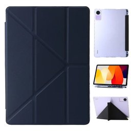كفر دفتري ستاند ثلاثي ظهر شفاف مع مكان للقلم لجهاز Redmi Pad SE 11 inch Redmi Pad SE 11 Inch