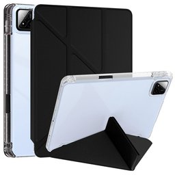 كفر دفتري ستاند ثلاثي ظهر شفاف مع مكان للقلم لجهاز Xiaomi Pad 7 - 7 Pro - Pad 8 11.2 inch Xiaomi Pad 7 Pro Pad 8 11.2 Inch