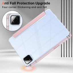 كفر دفتري ستاند ثلاثي ظهر شفاف مع مكان للقلم لجهاز Xiaomi Pad 7 - 7 Pro - Pad 8 11.2 inch Xiaomi Pad 7 Pro Pad 8 11.2 Inch