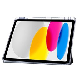 كفر دفتري ستاند ثلاثي ظهر شفاف مع مكان للقلم لجهاز iPad 10 10.9 2022 - iPad 11 A16 2025 iPad 10 10.9 2022 iPad 11 A16 2025